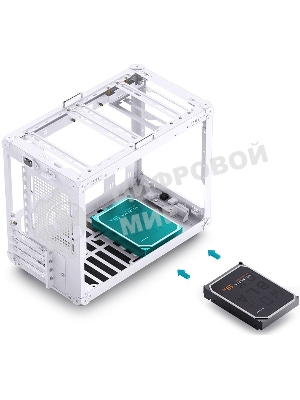 Компьютерный корпус без блока питания JONSBO C6 MAX Handle, Mini-Tower, TG, no fan, 1xUSB-A 3.0 + 1xUSB-C 3.1, mATX, mITX белый