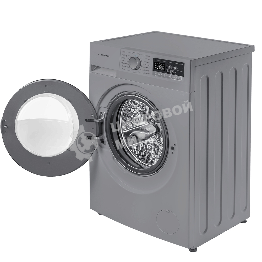 Стиральная машина Maunfeld MFWM148STSL02 серебристая, загрузка фронтальная 8кг, 1400 об/мин., класс: A+++