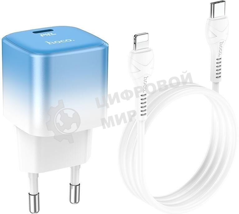 Сетевое зарядное устройство HOCO (6931474769381) C101Aai 1Type-C PD 20W, Blue ice