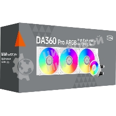 Система охлаждения Water Cooling System PCCooler DA360 Pro ARGb WH (300W, 360мм, белый, ARGb/Fans: 3x120мм, 75.8CFM, 33.7dBA, 2200RPM/Pump height 57мм, 28dBA, 3000RPM, Rad thickness 27мм/S: 1851, 1700, 1200, 20XX, 115X, AM5, AM4)