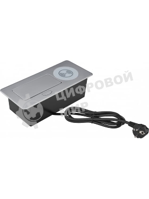 Розетка Cactus CS-SOCKET-USBA-WLESS для столешницы серебристый