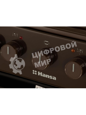 Плита электрическая Hansa FCEB53000 коричневый, конфорок 4 шт, духовка 69 л, 50 см x 85 см x 60 см