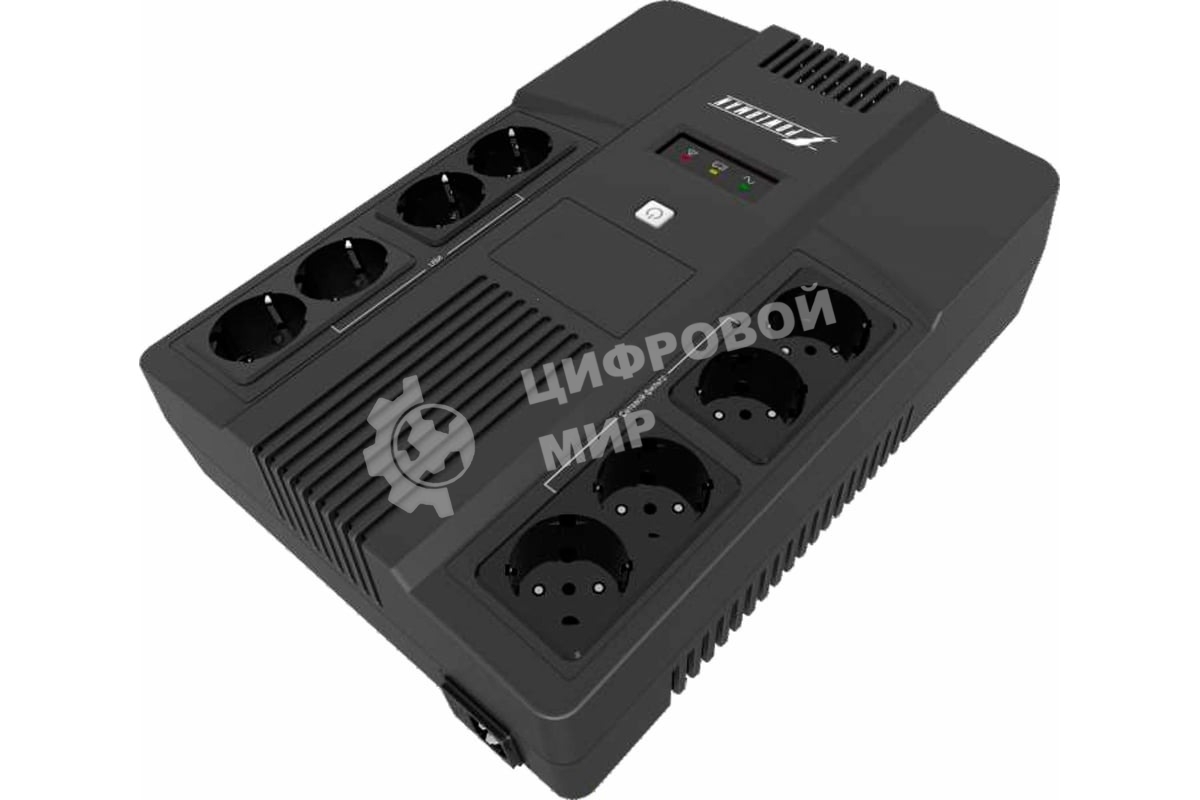 Источник бесперебойного питания Powerman Brick 1000 / 1000 ВА / 600 Вт / 8 x CEE 7 (евророзетка)