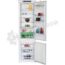 Встраиваемый холодильник Beko BCNA306E3S белый, 2 камеры, 215/69 л., морозилка снизу, No Frost