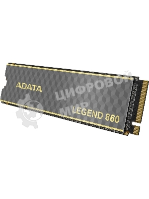 Накопитель SSD ADATA LEGEND 860, 1Tb, PCIe 4.0 x4, 2280, NVMe, R/W 6000/4000, с радиатором