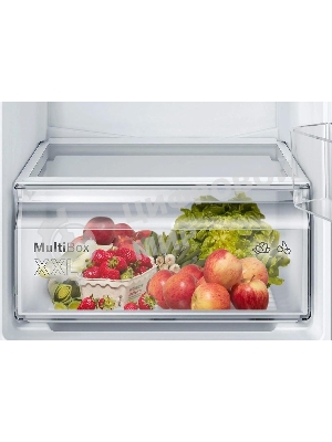 Встраиваемый холодильник Bosch Serie 2 KIV87NSE0 белый, 2-хкамерн., 200/70 л., морозилка снизу, капельное размораживание