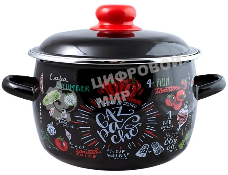 Кастрюля Appetite 1RC181M Gazpacho сферическая эмалированная 3 л