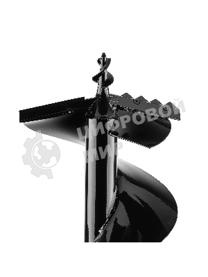 Шнек для грунта Denzel ER-300, диаметр 300 мм, длина 800 мм, соединение 20 мм, съемный нож