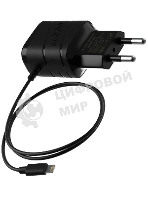 Сетевое зарядное устройство Maxvi TCM-101LB 1A, Lightning, 1xUSB-A, черный