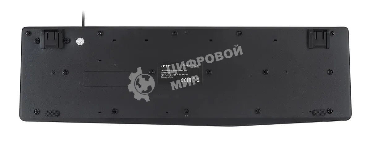 Клавиатура проводная Acer OKW121 (ZL.KBDEE.00B), USB, черный