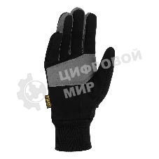Перчатки универсальные Denzel 68092 двойные, работа с сенсорным экраном, вязаная манжета, размер 8