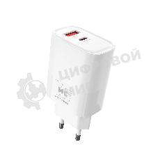 Сетевое зарядное устройство MORE CHOICE (4620202555595) NC82 1USB+1Type-C 3.0A PD 35W+QC3.0, белый