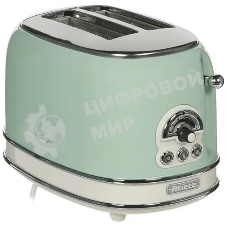 Тостер Ariete Vintage 155 зелёный, 810 Вт, 2 слота