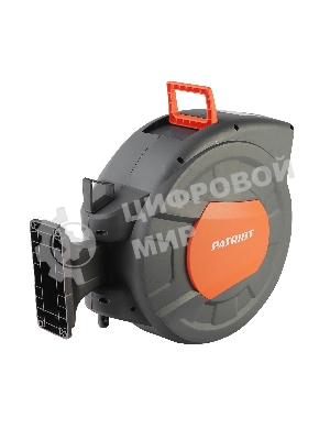 Шланг Patriot 520002445 пневматический армированный на автоматической катушке PHC 20/16H (прямой, гибрид , длина 20 м, диаметр 10х16, раб/макс давление  20/60 бар, мин/макс температура -5/45С, быстросъем рапид, резьба 1/4