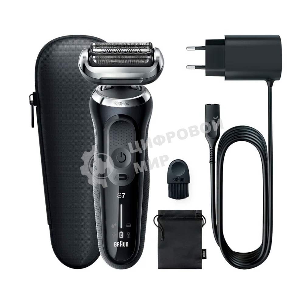Электробритва сетчатая Braun Series 7 71-N1000S реж.эл.:3 питан.:аккум. черный
