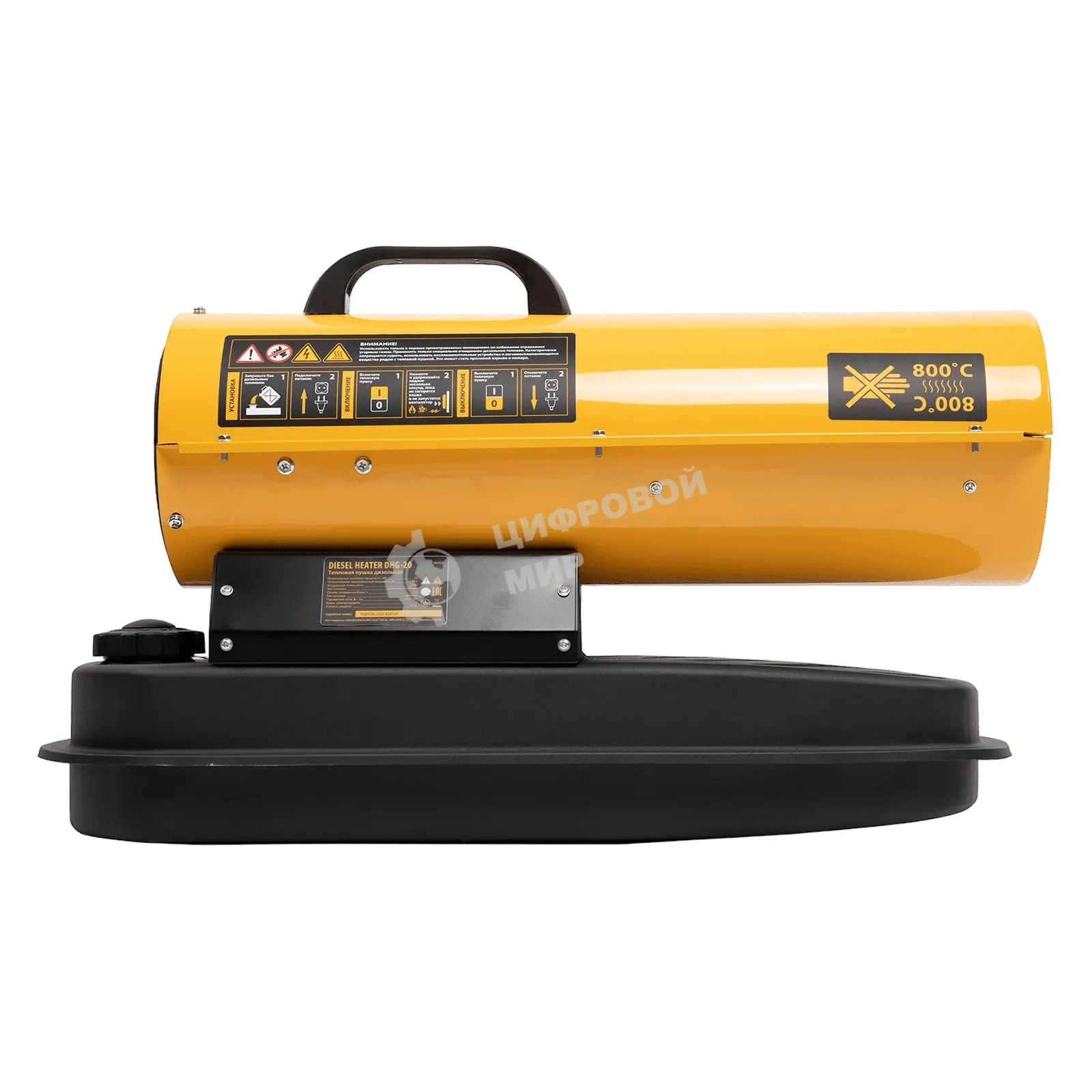 Дизельная тепловая пушка Denzel DHG-20, 20 кВт, 500 м3/ч, прямой нагрев