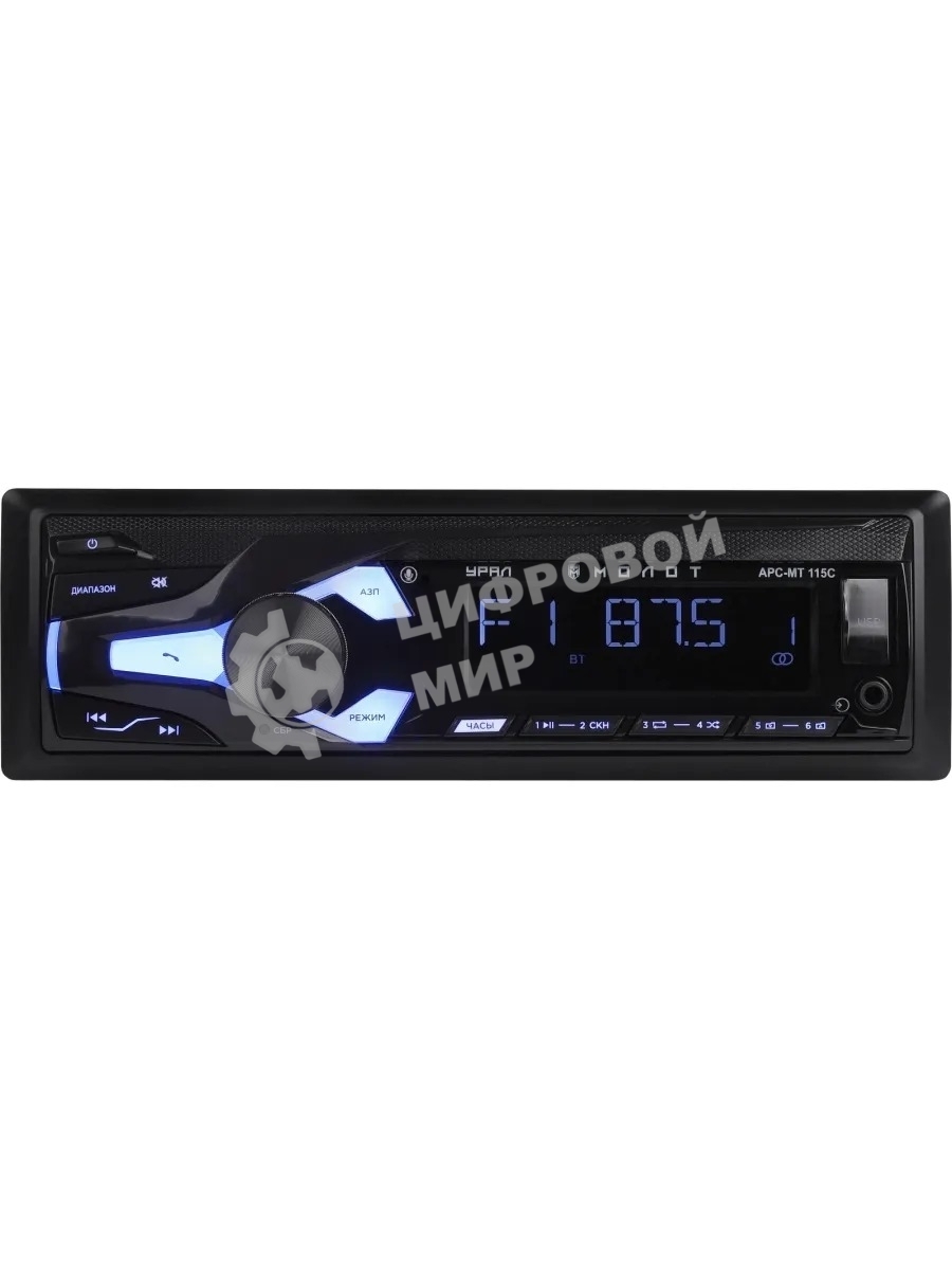 Автомагнитола URAL МОЛОТ АРС-МТ 115С, 1 DIN, Bluetooth, USB Type-A, AUX
