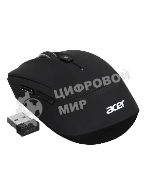 Мышь беспроводная Acer OMR050 черный, 1600 dpi, радиоканал, Bluetooth, USB, кнопки - 6