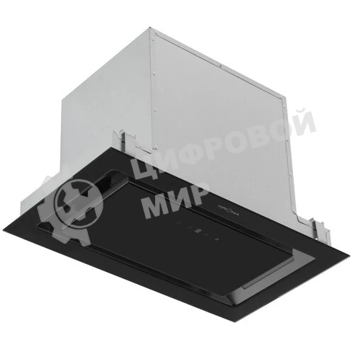 Вытяжка встраиваемая Krona Selina 600 Glass S черный, 52 см, 1300 куб. м/ч, 61 дБ