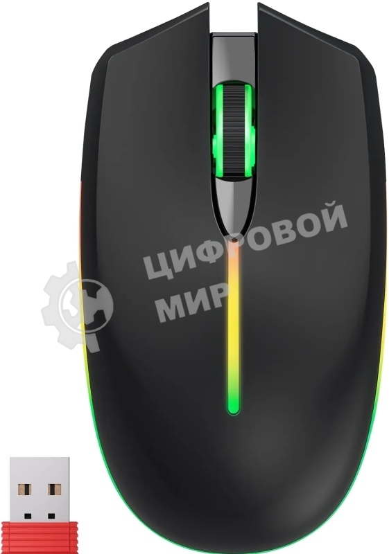 Мышь беспроводная Defender Fusion MM-283 черный, 3200 dpi, радиоканал, Bluetooth, USB, кнопки - 4