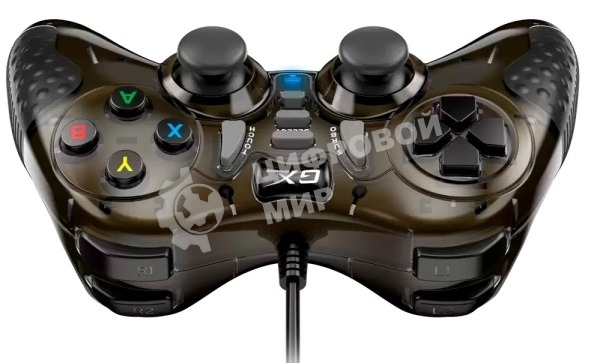 Геймпад проводной Genius GX-19UV/для ПК и PlayStation3, PlayStation4/19 кнопок/2 вибромотора/2 мини-джойстика/кабель1.8м/темно-медный (31610003400)