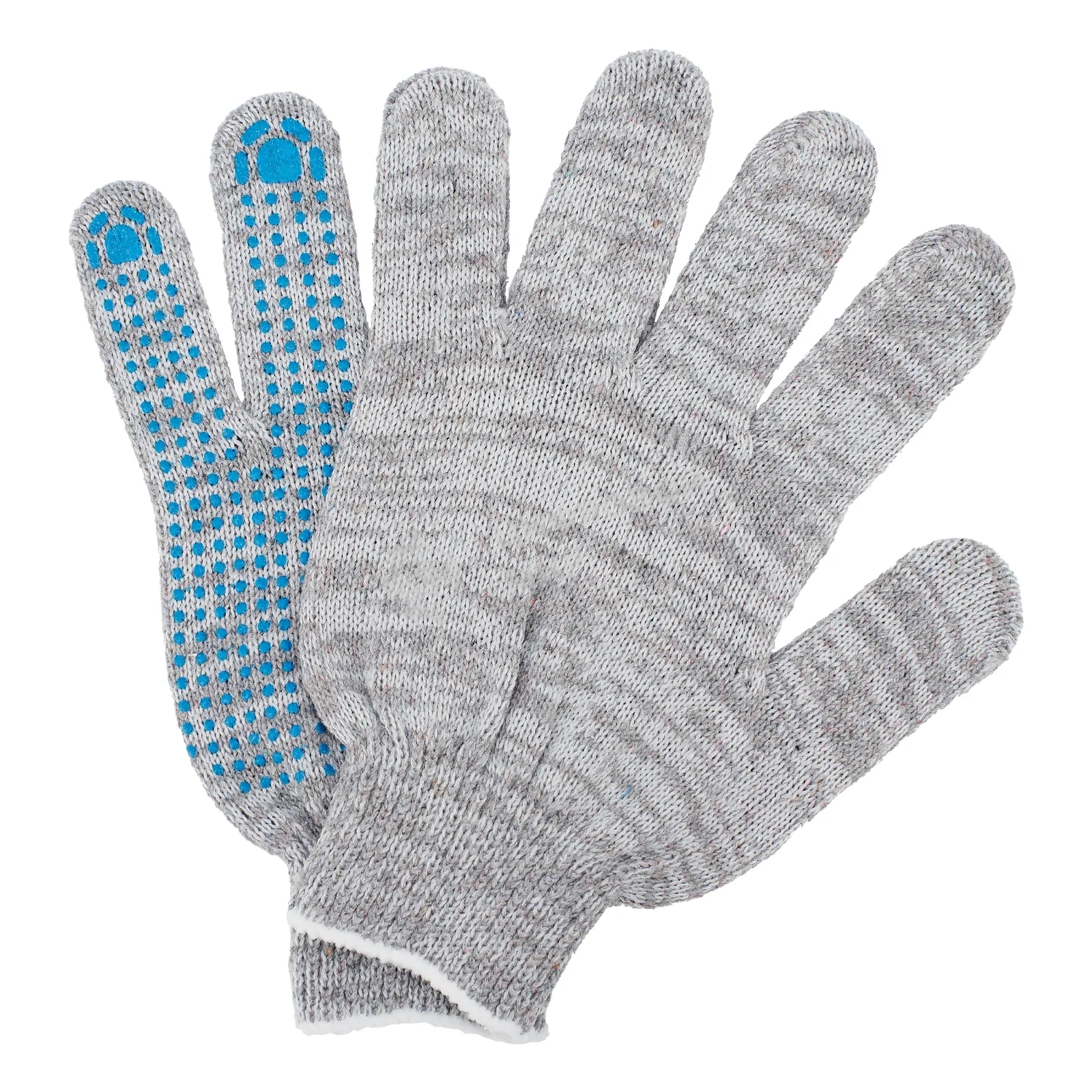 Перчатки трикотажные Сибртех х/б, 200 пар, ПВХ точка, 4 нити, 10 класс