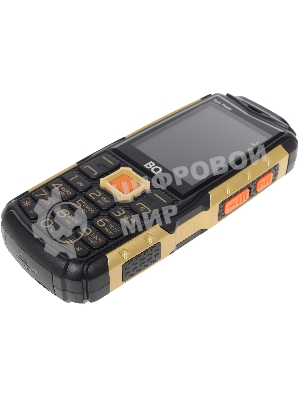 Мобильный телефон BQ 2430 Tank Power черный/золотистый