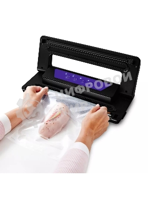 Вакуумный упаковщик Kitfort КТ-1528-1 110Вт черный/фиолетовый