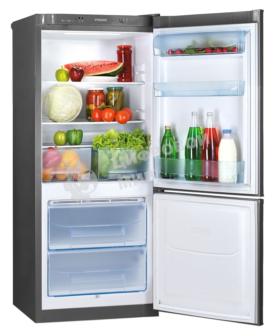 Холодильник Pozis RK-101 графитовый двухкамерный 156/57 л морозилка снизу