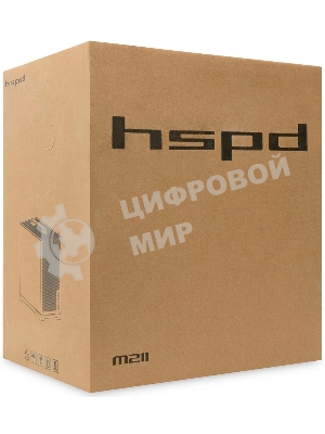 Компьютерный корпус без блока питания Case HSPD M211, Mesh Mini-tower, Black, TG, 0.7 SPCC, no fans,mATX, mITX, 175/330/150мм, 2x2.5