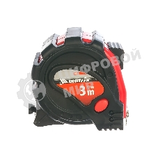 Рулетка Matrix Status magnet 3 fixations, 3 м х 16 мм, обрезиненный корпус, зацеп с магнитом