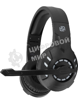 Гарнитура беспроводная/проводная с микрофоном Оклик HS-L420G черный накладные BT оголовье (1939799)