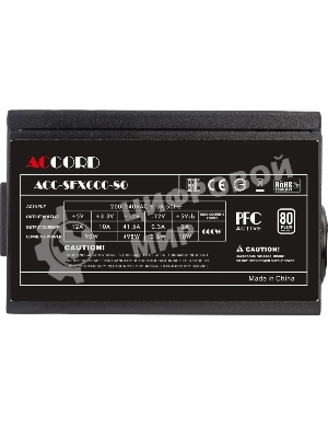 Блок питания Accord ACC-SFX600-80, 600Вт, 80мм,черный