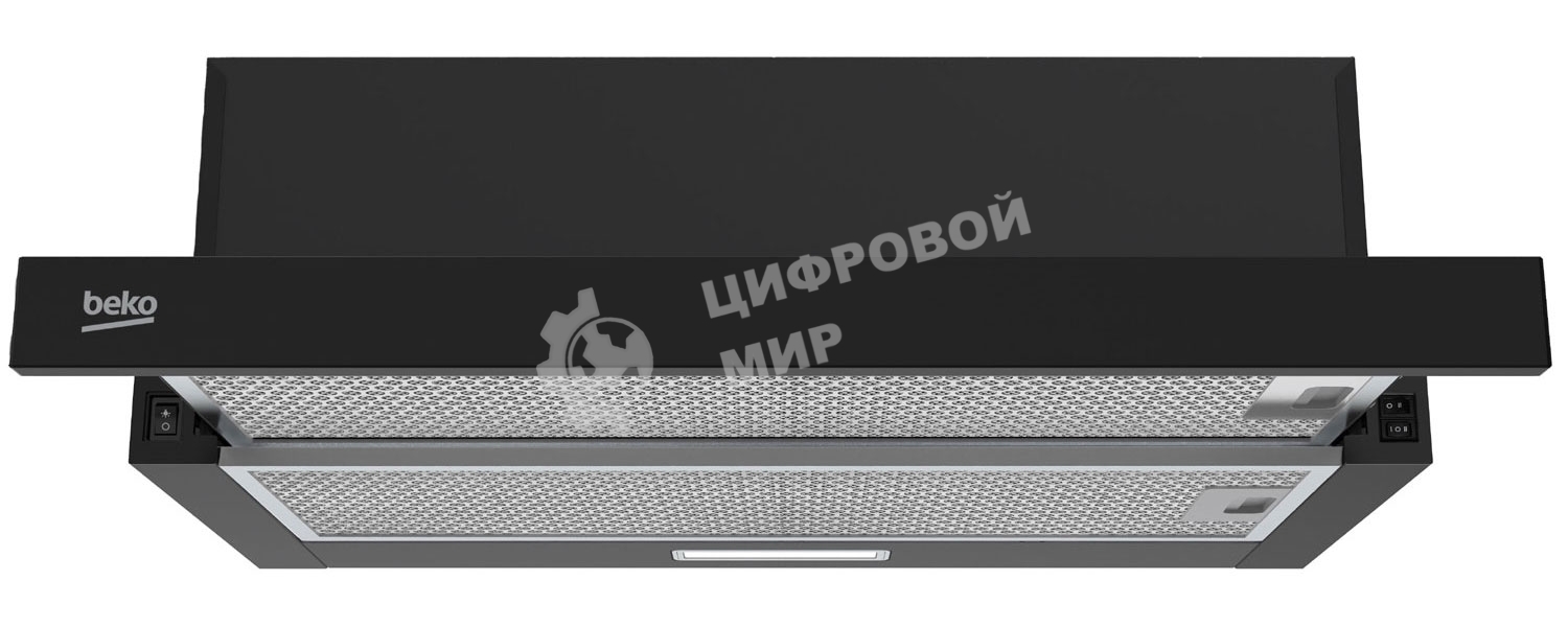 Вытяжка телескопическая Beko BHNT613R4CB черный, 60 см, 320 куб. м/ч, 61 дБ