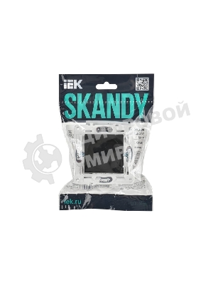 Розетка SKANDY 10А без заземл. без защ. шторок SK-R02Bl черный IEK SK-R10-10-K02