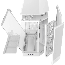 Компьютерный корпус без блока питания Case NZXT H9 Flow RGb+ (2025), Midi-Tower, TG, 6x140мм RGb + 1x120мм RGb, 2xUSB-A 3.2 + 1xUSB-C 3.2, E-ATX, ATX, mATX, mITX белый