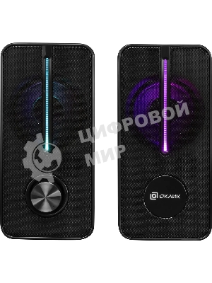 Акустическая система Оклик OK-120U 2.0 черный 6Вт