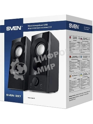 Акустическая система SVEN 357, черный (6 Вт, питание USB)