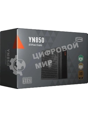 Блок питания PCCOOLER, 850W 80+ Gold (ATX, 3.1, PCIe 5.1 600W, Full modular, 1x24(20+4)pin 550мм, 2xCPU 8(4+4)pin 650мм, 3xPCIe 8(6+2)pin 500мм, 1x12V(2x6) 12+4pin 650мм, 3xSATA*3+MOLEX4pin*1 450+120+120+120мм, Active, 135x135mm, 150x150x86mm, APFC, OVP, UVP, OCP, SCP, OTP, OPP, SPD)