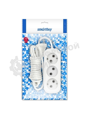 Удлинитель бытовой Smartbuy (SBE-10-3-15-N) 3 гнз х 15 м (10А/2.2 кВт, ПВС 2х1.0)