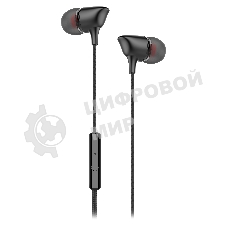 Наушники-гарнитура OLMIO Joy 3.5мм, черные, с микрофоном и кнопкой ответа