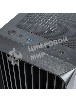 Компьютерный корпус Minitower mATX Eurocase 00-01003411 M205 4ARGb черный без БП закаленное стекло USB 3.0