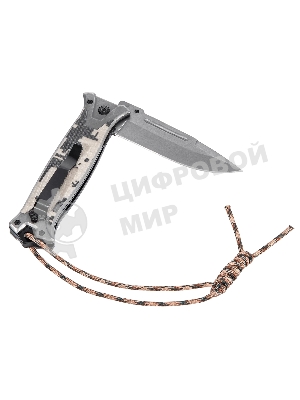 Нож складной Denzel, многоцелевой, системы Liner-Lock, с накладкой G10 на прямой рук-ке+стеклобой 79208