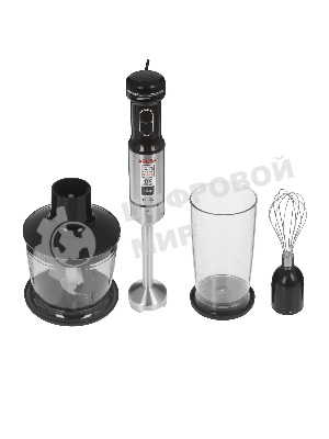 Блендер погружной Aresa AR-1124 серебристый, 800 Вт, плавная регулировка, турбо