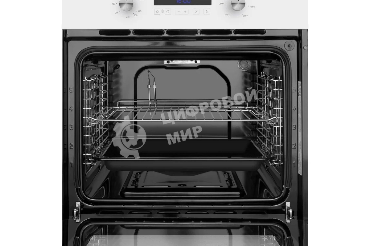 Шкаф духовой газовый с электрическим грилем Maunfeld MOGM703W, встраиваемый