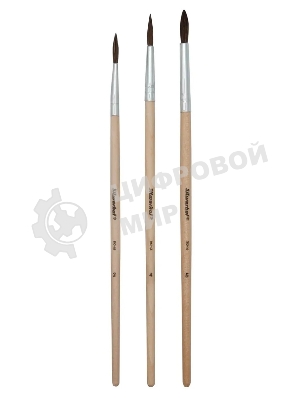 Набор кистей Silwerhof Веселые друзья (набор 3шт) пони круглая №2,4,6, деревянная ручка