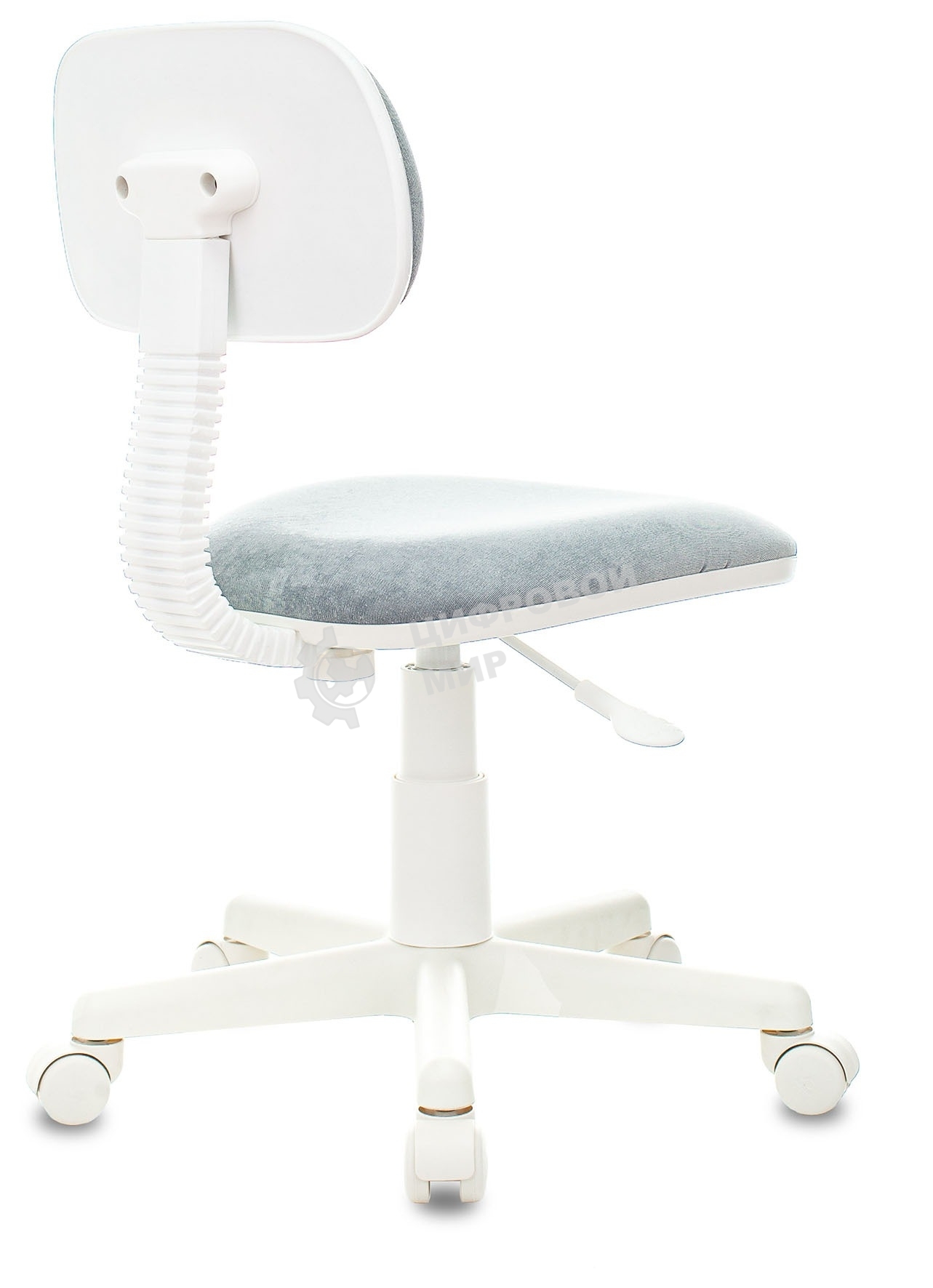 Кресло детское Бюрократ CH-W201NX Light-28 серо-голубой, крестов. пластик, пластик белый