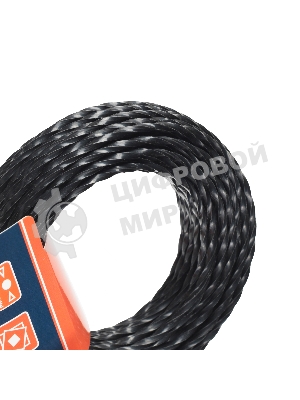 Леска PATRIOT D 2,4 мм L 12 м (скрученный квадрат, черный) 240-12-5, картонный подвес