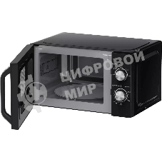 Микроволновая печь Haier HMB-MM208BA черный/серебристый, 20 л, 800 Вт, переключатели - поворотный механизм