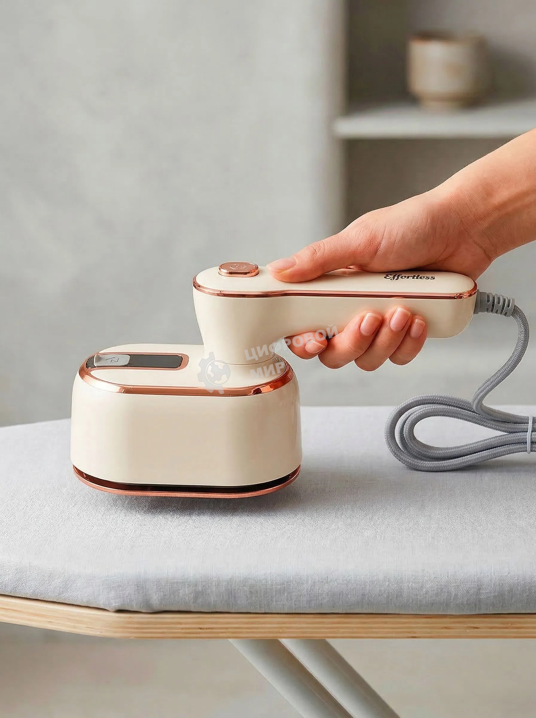 Отпариватель Eltronic 999-02 бежевый, 1500 Вт, 13 г/мин, 100 мл